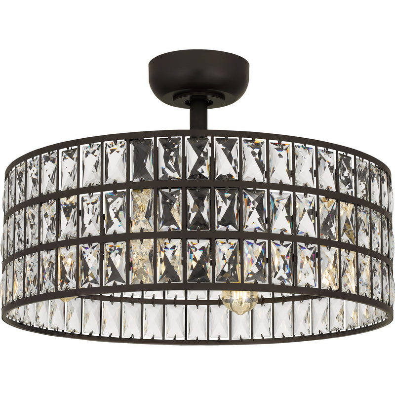 Quoizel QFA4046WT Quoizel Fandelier Four Light Fandelier, Western Bronze Main Image.jpg