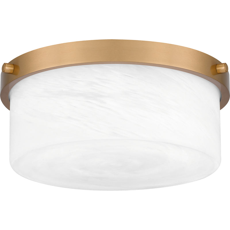 Quoizel QFL5590AB Quoizel Flush Mount Two Light Flush Mount, Aged Brass Main Image.jpg