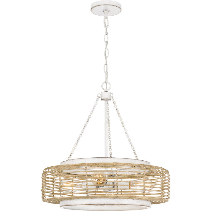 Quoizel QP5573AWH Quoizel Pendant Four Light Pendant, Antique White Main Image.jpg