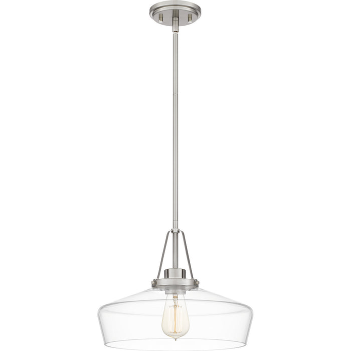 Quoizel QP5584BN Haven One Light Pendant, Brushed Nickel Main Image.jpg