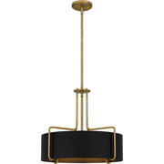 Quoizel QP5596AB Quoizel Pendant Four Light Pendant, Aged Brass Main Image.jpg