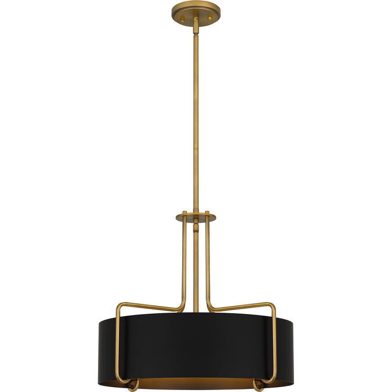 Quoizel QP5596AB Quoizel Pendant Four Light Pendant, Aged Brass Main Image.jpg