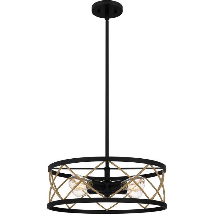 Quoizel QP5632MBK Quoizel Pendant Four Light Pendant, Matte Black Main Image.jpg