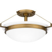 Quoizel QSF5581WS Quoizel Semi-Flush Mount Two Light Semi Flush Mount, Weathered Brass Main Image.jpg