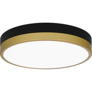Quoizel WLN1611MBKG Weldin LED Flush Mount, Matte Black Gold Main Image.jpg