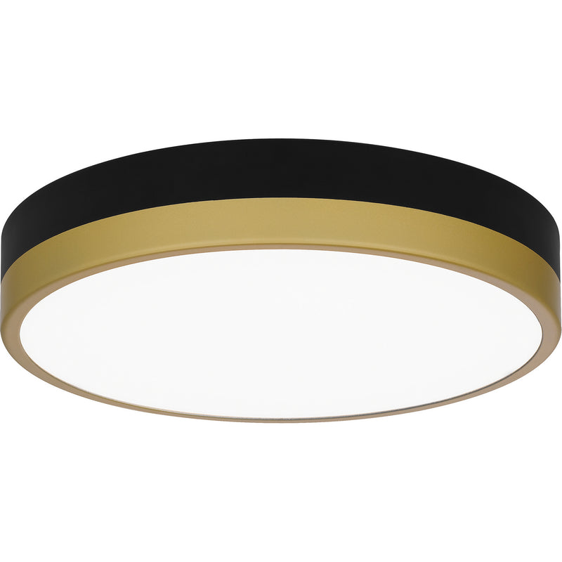 Quoizel WLN1611MBKG Weldin LED Flush Mount, Matte Black Gold Main Image.jpg