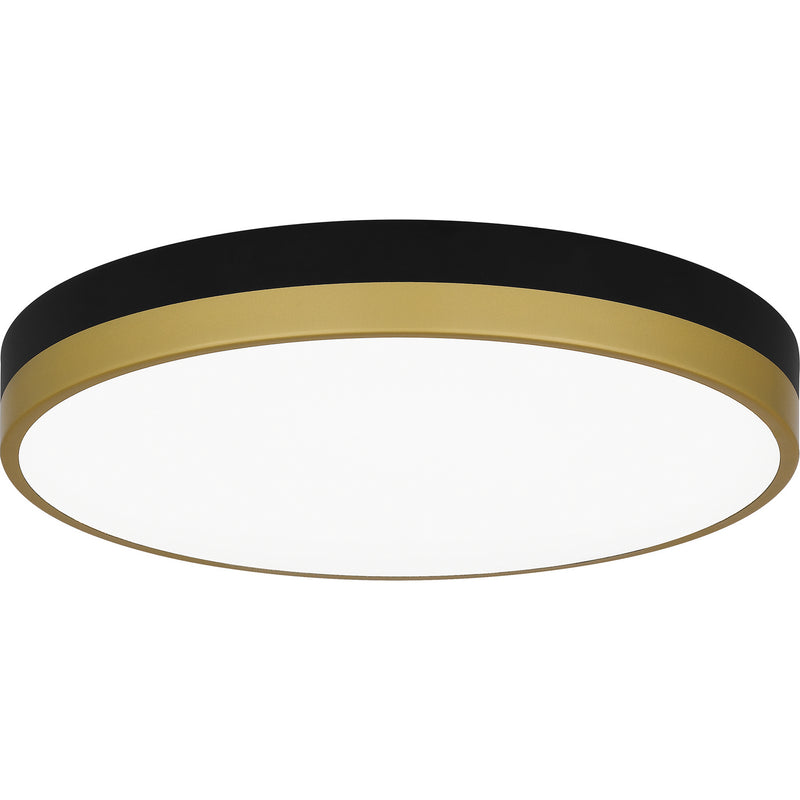 Quoizel WLN1615MBKG Weldin LED Flush Mount, Matte Black Gold Main Image.jpg
