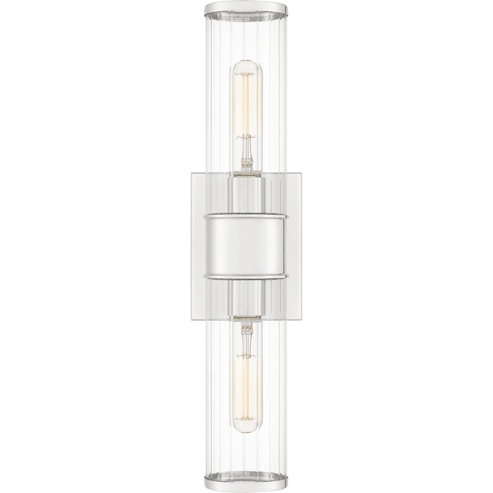 Quoizel QW16128PK Quoizel Wood Two Light Wall Sconce, Polished Nickel Main Image.jpg