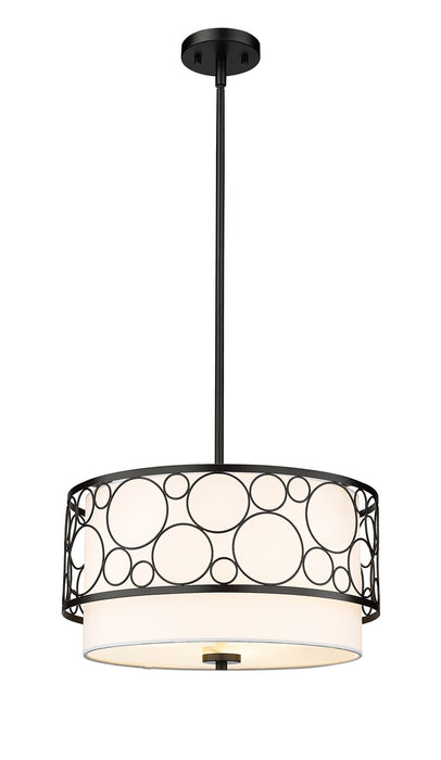 Z-Lite 197-17MB Kendall Three Light Pendant, Matte Black Main Image.jpg