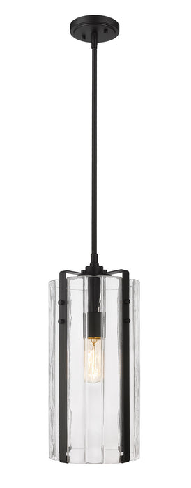 Z-Lite 3036P8-MB Alverton One Light Pendant, Matte Black Main Image.jpg