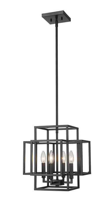 Z-Lite 454-14MB Titania Four Light Pendant, Matte Black Main Image.jpg