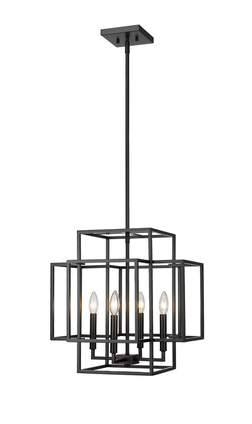 Z-Lite 454-18MB Titania Four Light Pendant, Matte Black Main Image.jpg