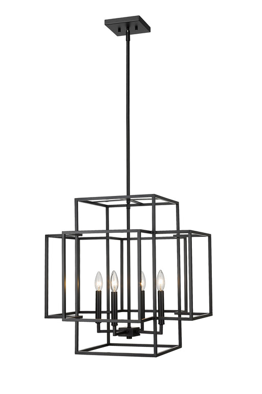 Z-Lite 454-22MB Titania Four Light Pendant, Matte Black Main Image.jpg