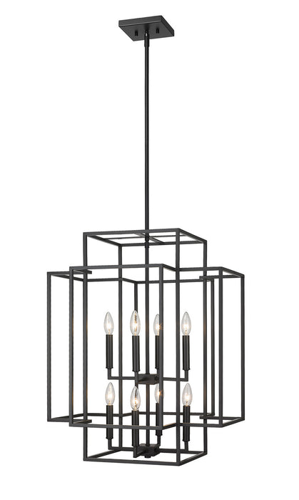 Z-Lite 454-28MB Titania Eight Light Pendant, Matte Black Main Image.jpg