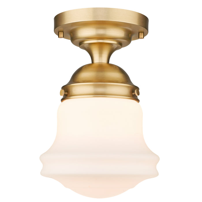 Z-Lite 735F10-HBR Vaughn One Light Flush Mount, Heritage Brass Main Image.jpg