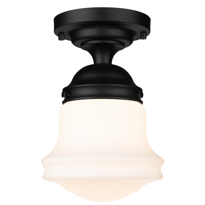 Z-Lite 735F10-MB Vaughn One Light Flush Mount, Matte Black Main Image.jpg