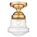 Z-Lite 736F10-HBR Vaughn One Light Flush Mount, Heritage Brass Main Image.jpg