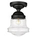 Z-Lite 736F10-MB Vaughn One Light Flush Mount, Matte Black Main Image.jpg