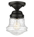 Z-Lite 736F1-MB Vaughn One Light Flush Mount, Matte Black Main Image.jpg