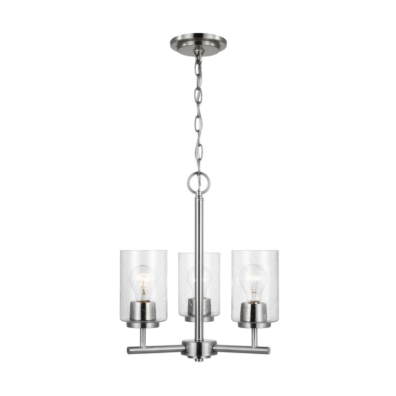 Generation Lighting 31170-962 Oslo Three Light Chandelier, Brushed Nickel Main Image.jpg