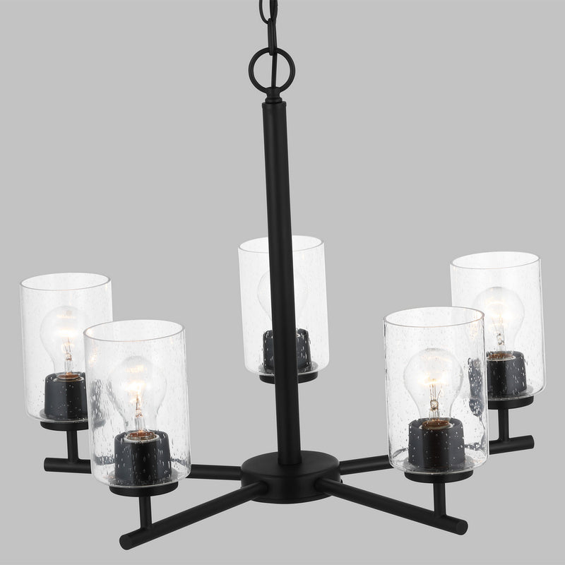 Generation Lighting 31171-112 Oslo Five Light Chandelier, Midnight Black Alternate Image 2.jpg