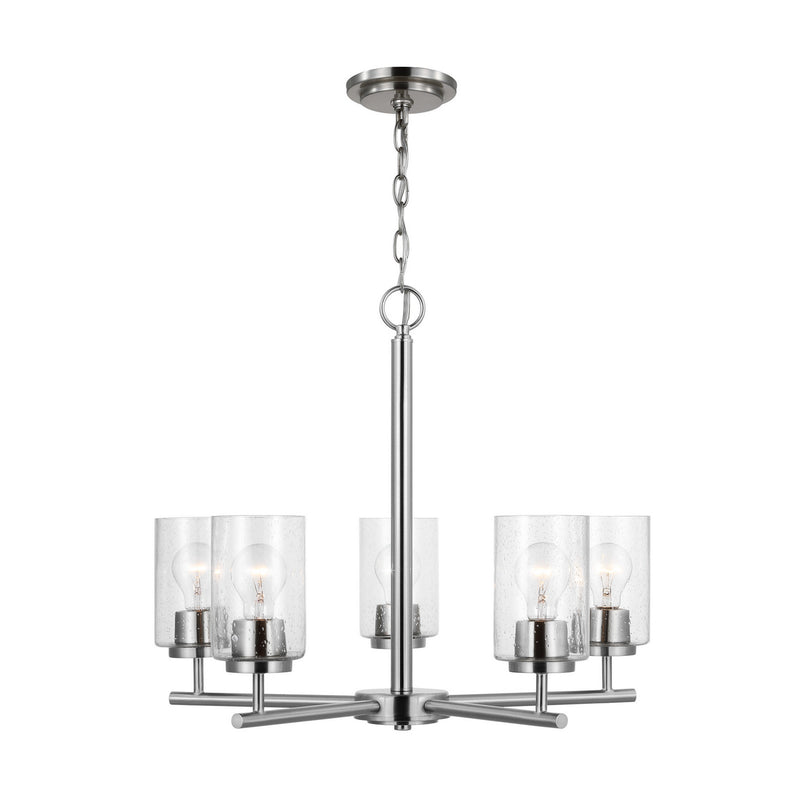 Generation Lighting 31171-962 Oslo Five Light Chandelier, Brushed Nickel Main Image.jpg