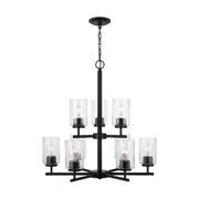 Generation Lighting 31172-112 Oslo Nine Light Chandelier, Midnight Black Main Image.jpg