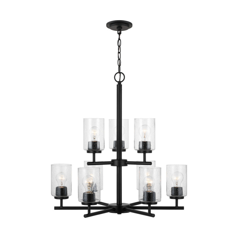 Generation Lighting 31172-112 Oslo Nine Light Chandelier, Midnight Black Main Image.jpg