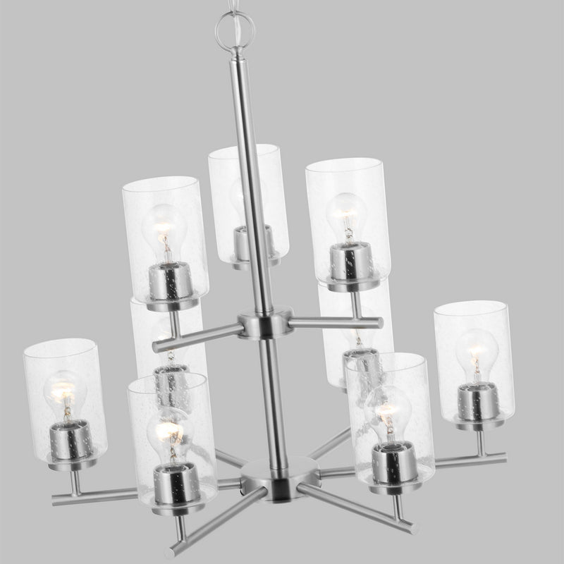 Generation Lighting 31172-962 Oslo Nine Light Chandelier, Brushed Nickel Alternate Image 2.jpg