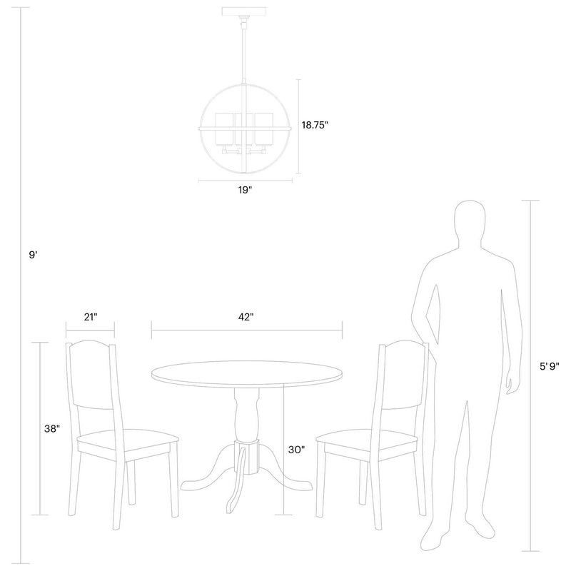 Generation Lighting 3124603-112 Alturas Three Light Chandelier, Midnight Black Alternate Image.jpg