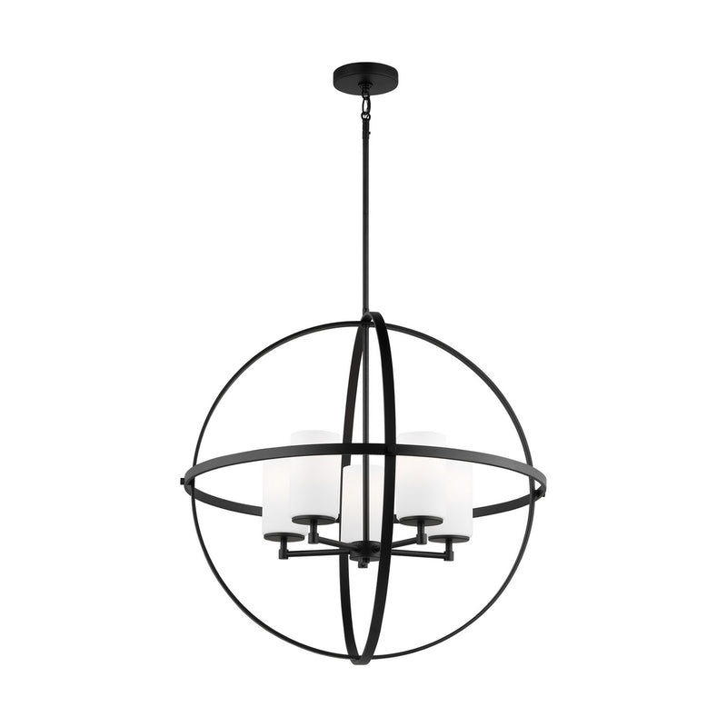 Generation Lighting 3124605-112 Alturas Five Light Chandelier, Midnight Black Alternate Image.jpg