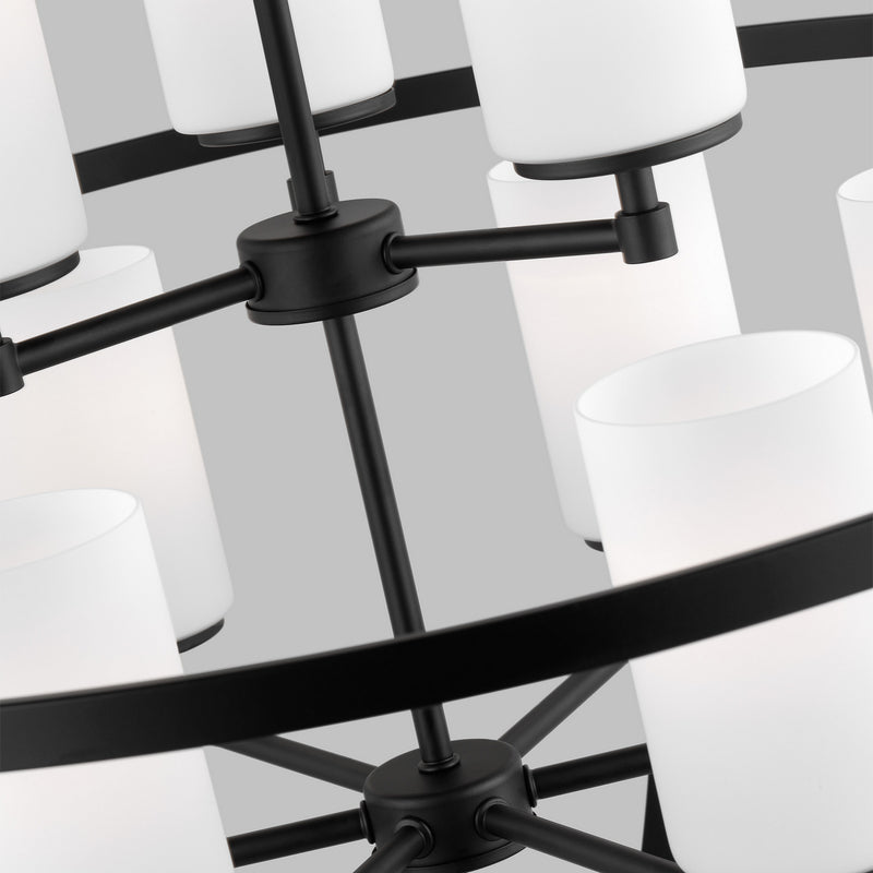 Generation Lighting 3124609EN3-112 Alturas Nine Light Chandelier, Midnight Black Alternate Image 3.jpg