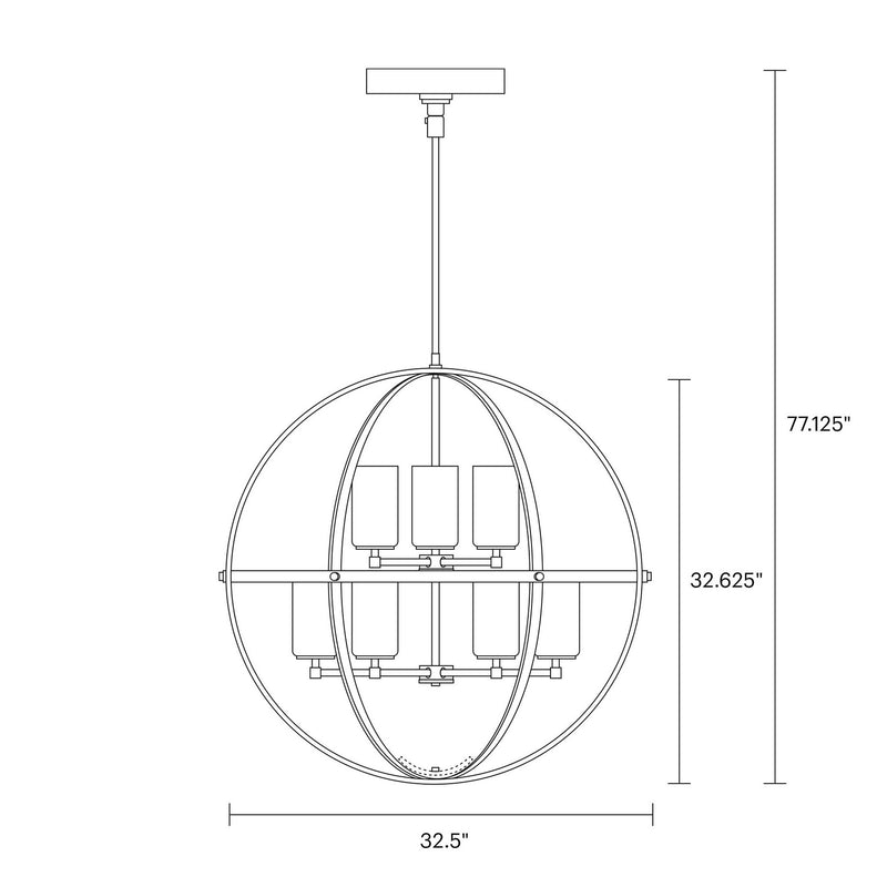 Generation Lighting 3124609EN3-112 Alturas Nine Light Chandelier, Midnight Black Alternate Image 4.jpg