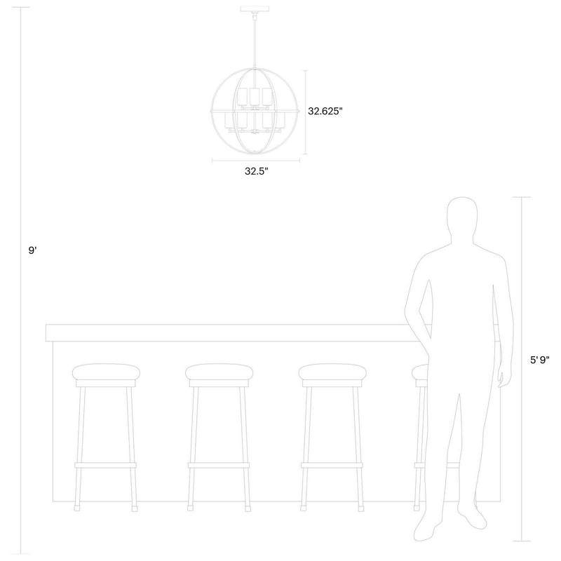 Generation Lighting 3124609EN3-112 Alturas Nine Light Chandelier, Midnight Black Alternate Image.jpg