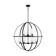 Generation Lighting 3124609EN3-112 Alturas Nine Light Chandelier, Midnight Black Main Image.jpg