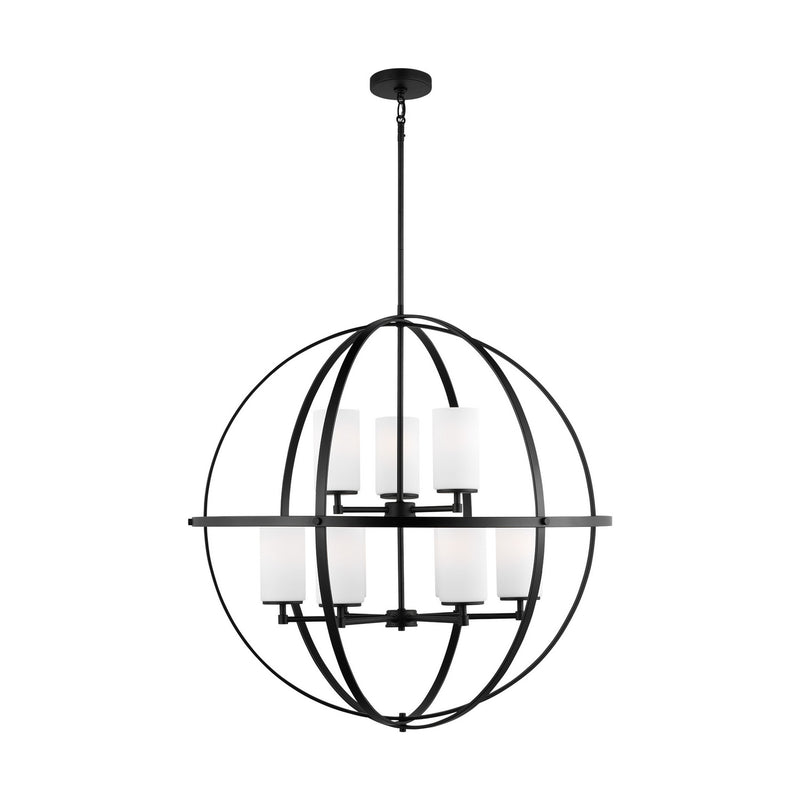 Generation Lighting 3124609EN3-112 Alturas Nine Light Chandelier, Midnight Black Main Image.jpg