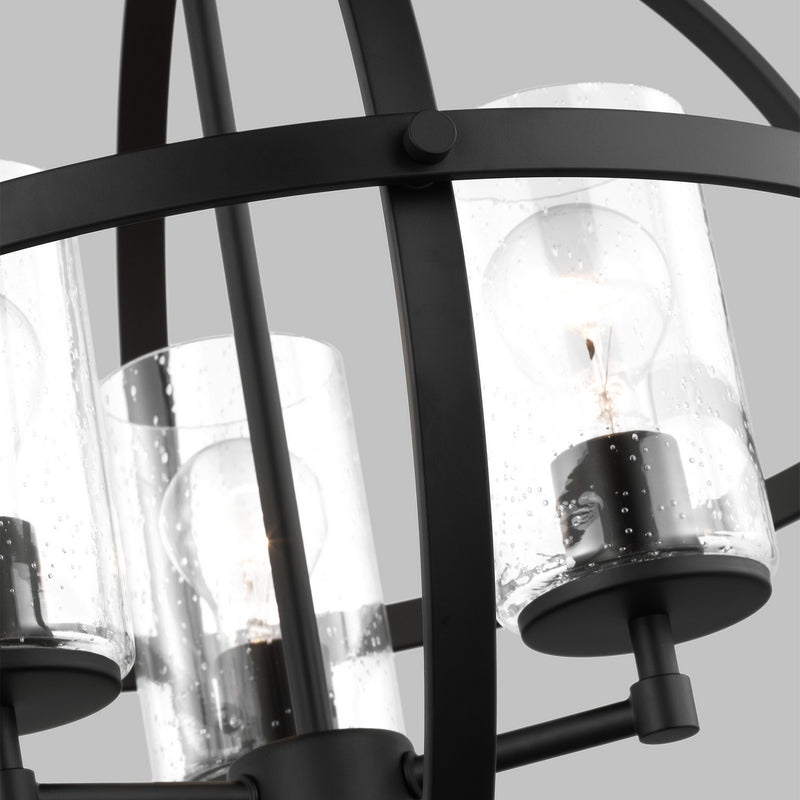 Generation Lighting 3124673-112 Alturas Three Light Chandelier, Midnight Black Alternate Image 2.jpg