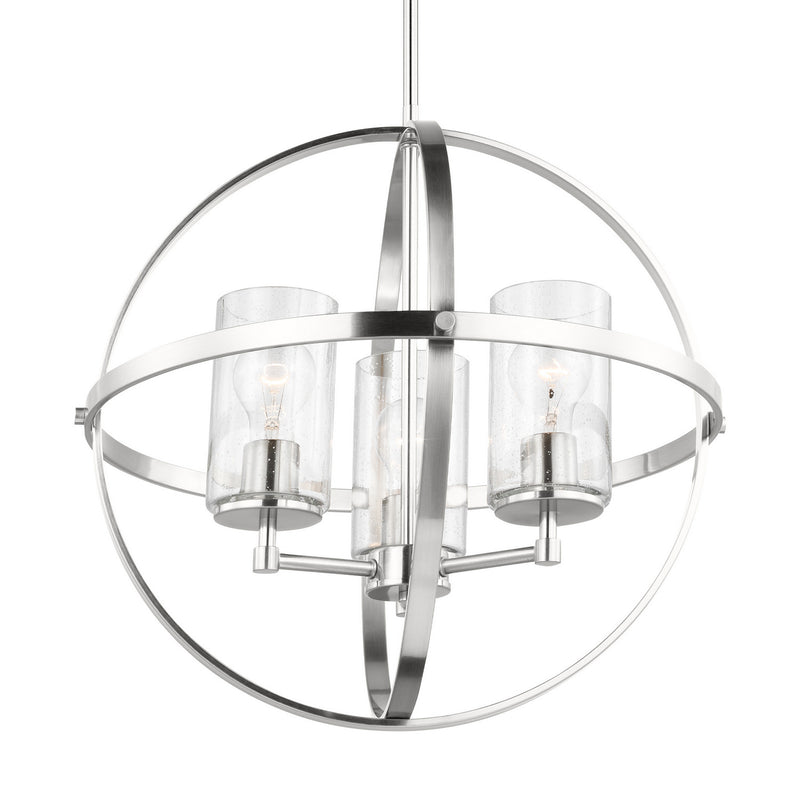 Generation Lighting 3124673-962 Alturas Three Light Chandelier, Brushed Nickel Alternate Image.jpg
