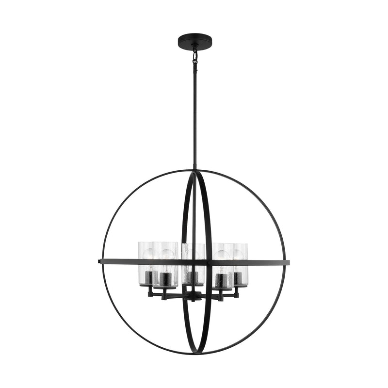 Generation Lighting 3124675-112 Alturas Five Light Chandelier, Midnight Black Main Image.jpg