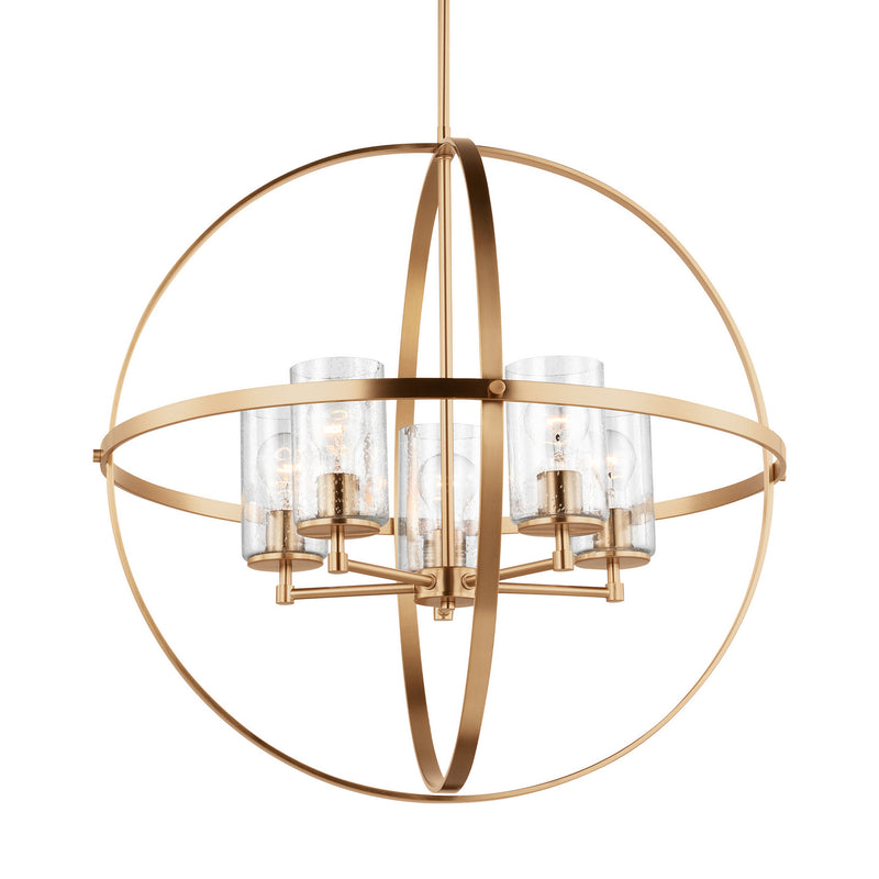 Generation Lighting 3124675-848 Alturas Five Light Chandelier, Satin Brass Alternate Image.jpg