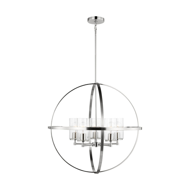 Generation Lighting 3124675-962 Alturas Five Light Chandelier, Brushed Nickel Main Image.jpg