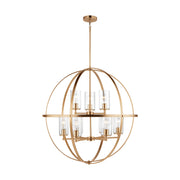 Generation Lighting 3124679-848 Alturas Nine Light Chandelier, Satin Brass Main Image.jpg