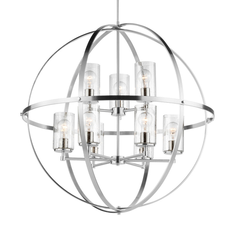 Generation Lighting 3124679-962 Alturas Nine Light Chandelier, Brushed Nickel Alternate Image.jpg