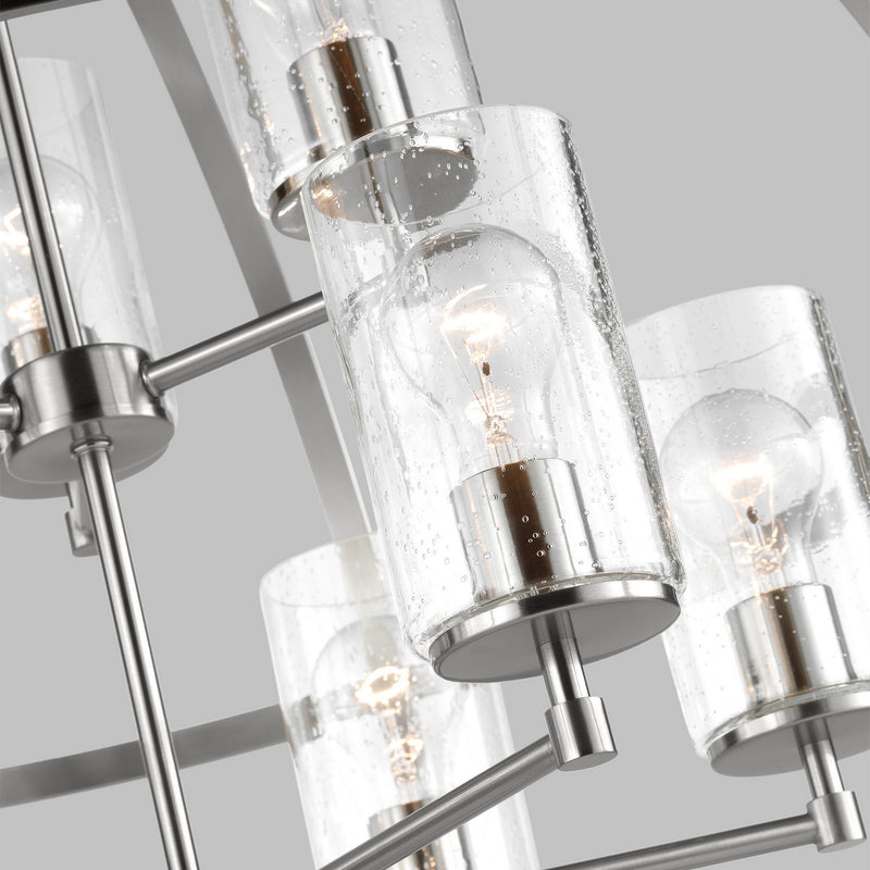 Generation Lighting 3124679-962 Alturas Nine Light Chandelier, Brushed Nickel Alternate Image 2.jpg