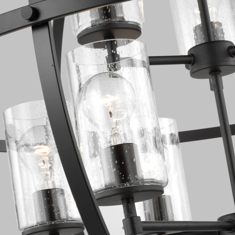 Generation Lighting 3124679-112 Alturas Nine Light Chandelier, Midnight Black Alternate Image 2.jpg
