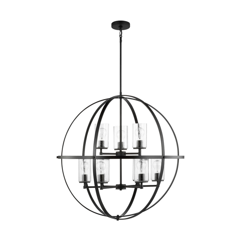 Generation Lighting 3124679-112 Alturas Nine Light Chandelier, Midnight Black Main Image.jpg