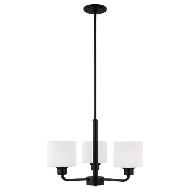 Generation Lighting 3128803-112 Canfield Three Light Chandelier, Midnight Black Main Image.jpg
