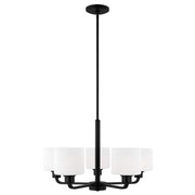 Generation Lighting 3128805-112 Canfield Five Light Chandelier, Midnight Black Main Image.jpg
