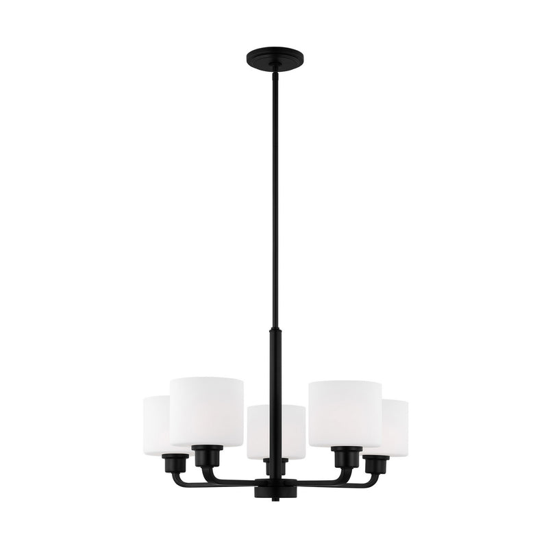 Generation Lighting 3128805EN3-112 Canfield Five Light Chandelier, Midnight Black Alternate Image.jpg