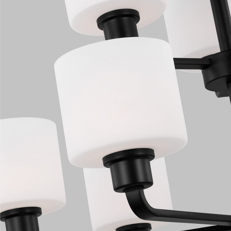 Generation Lighting 3128809-112 Canfield Nine Light Chandelier, Midnight Black Alternate Image.jpg